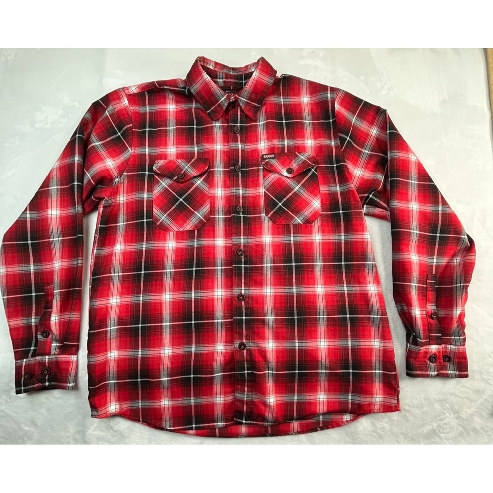 DIXXON Flannel‎ Klock Werks Mens L Shirt Red Plaid Button Front